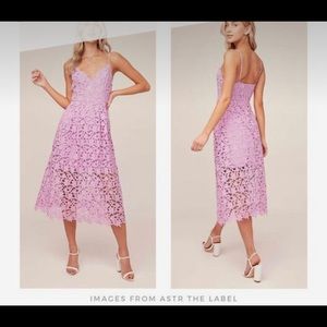 Astr The Label lace midi dress